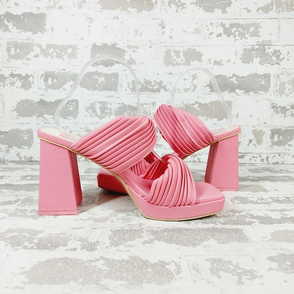 NEW Dolce Vita Women's Emeley Pink Slip-On Double Band Dress Sandals W200 - Picture 3 of 12